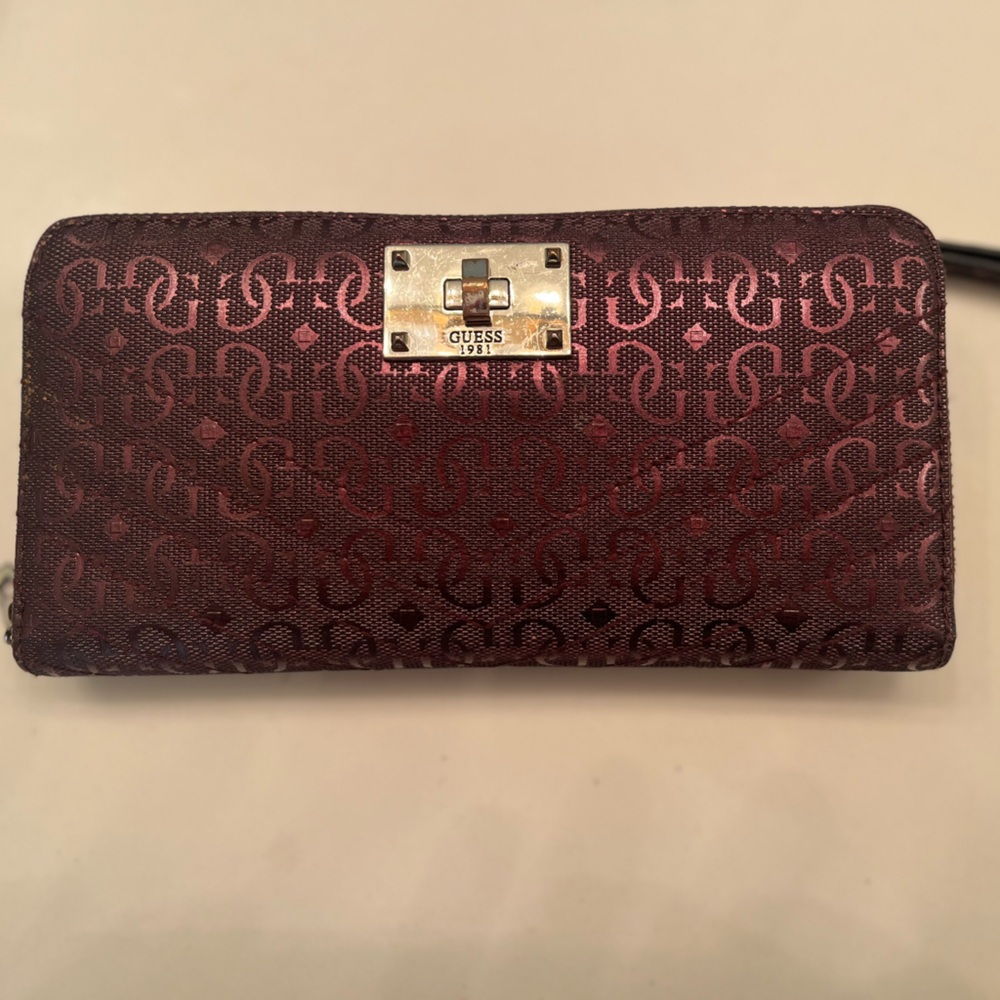 Guess Purple Monogram Wallet